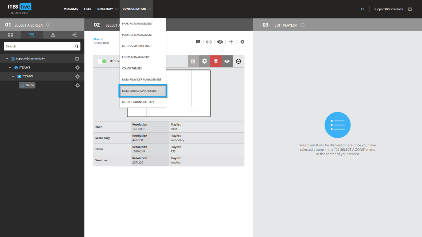 How to create a data source