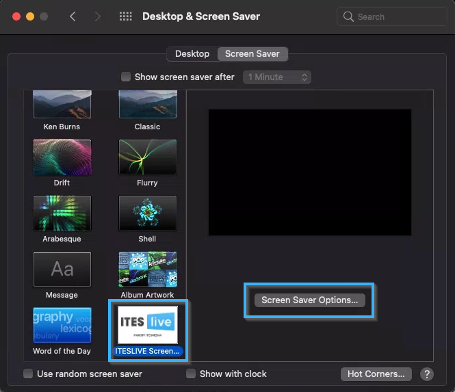 07 - screen saver options
