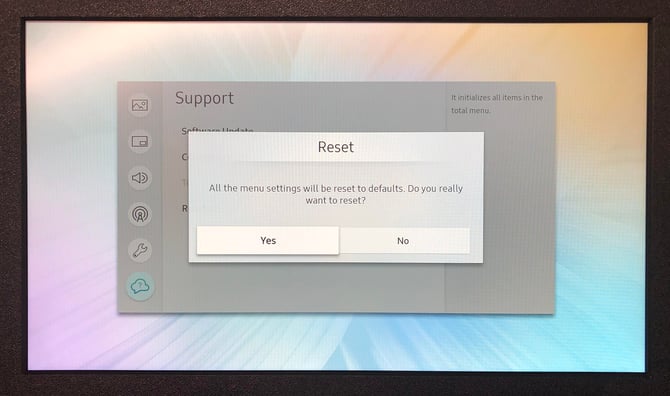 Reset Confirmation