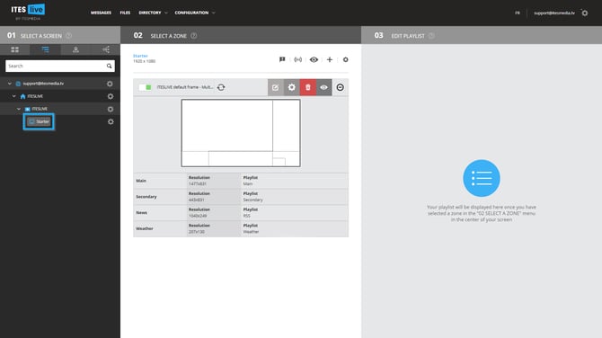 1 screen select