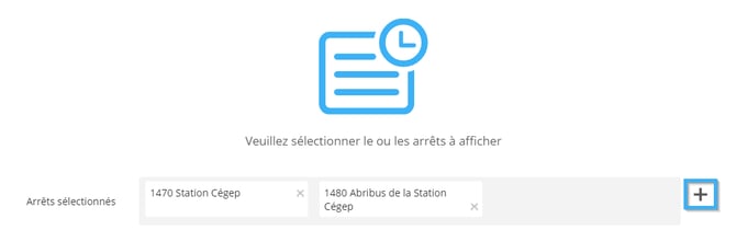 6 - Comment puis-je ajouter un arrêt dans mon affichage