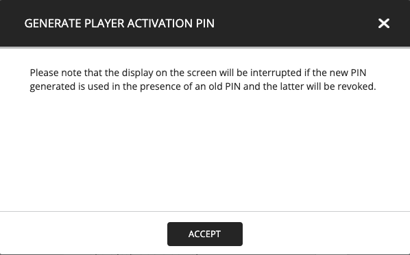 Generate player activation pin