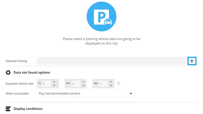 5. Parking selection
