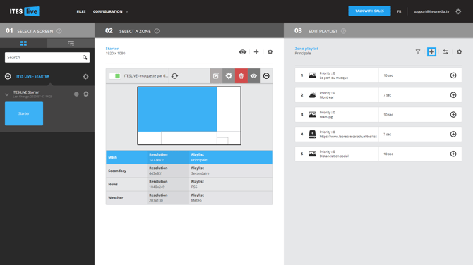 2. Click the “+” above the content of your playlist