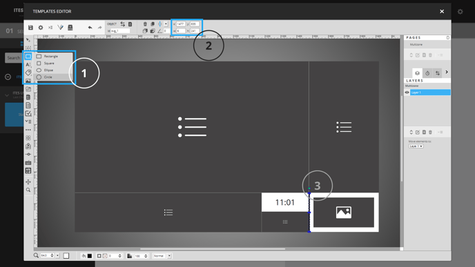 7. (Optional) Insert shapes