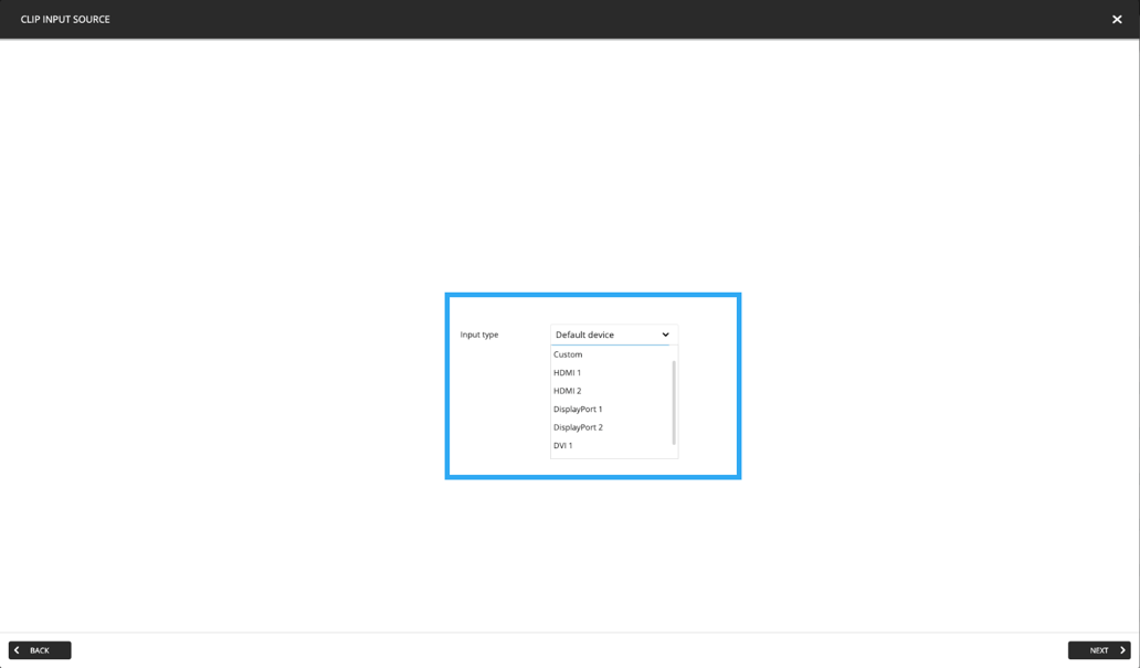 How to add an input source clip?