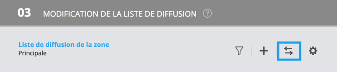 remplacer la liste de diffusion