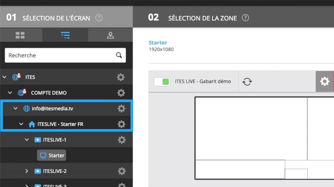 Sélection de lengrenage dun site ou dun groupe